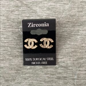 Gold Zirconia Earrings